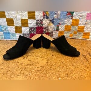 A New Day Black Suede Mules